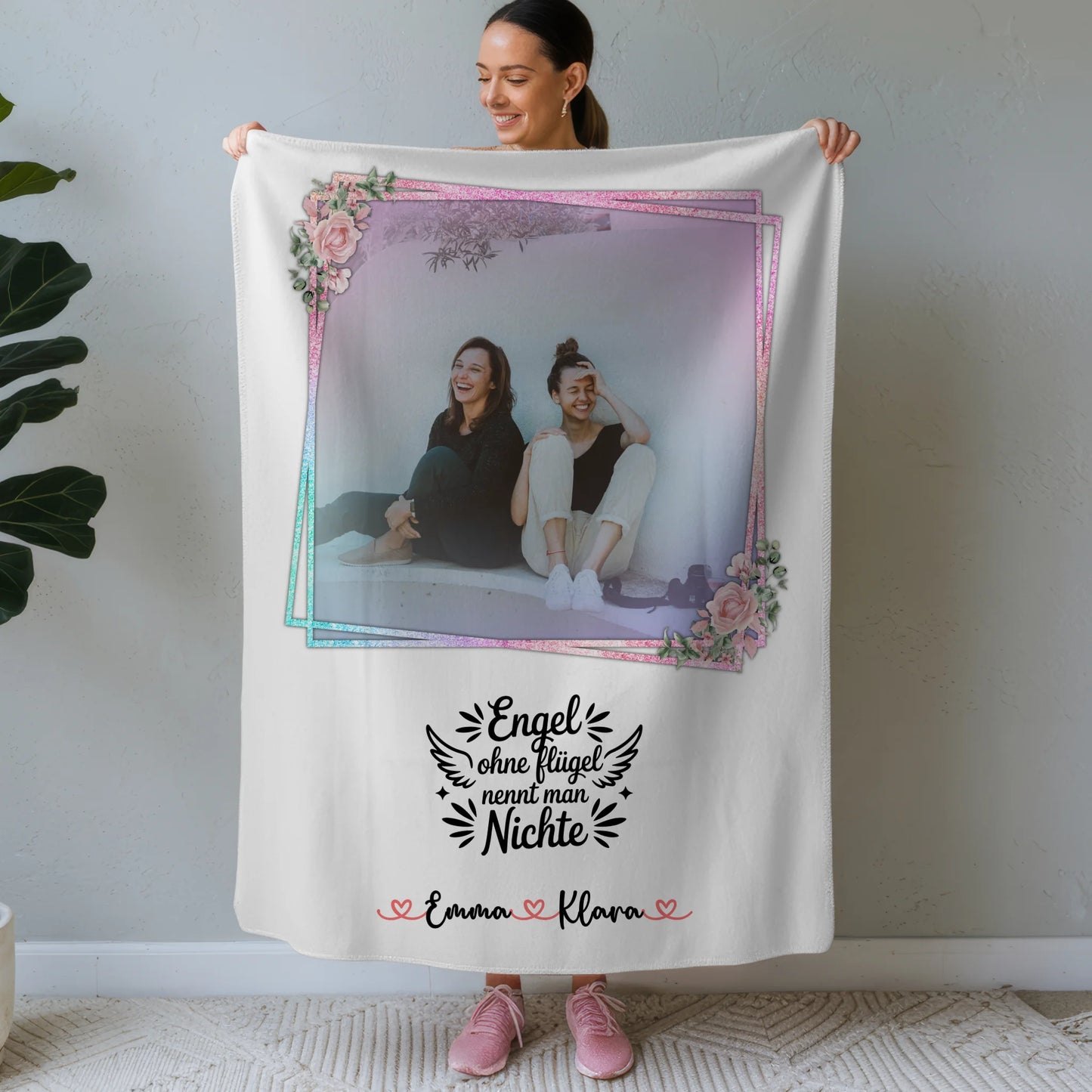 Personalisierte Kuscheldecke Mit Namen, Foto & Spruch