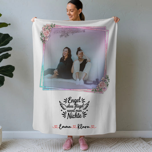 Personalisierte Kuscheldecke Mit Namen, Foto & Spruch