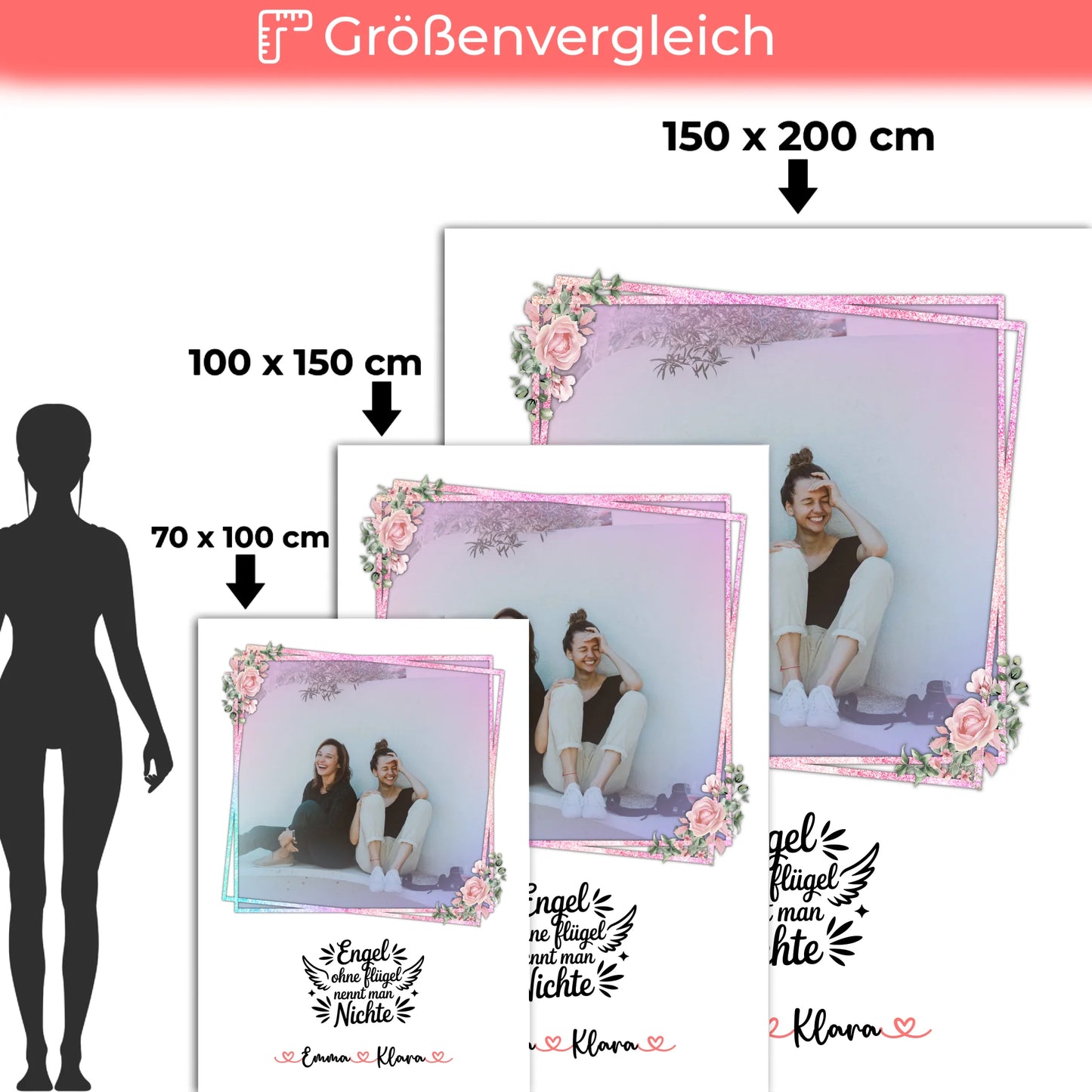 Personalisierte Kuscheldecke Mit Namen, Foto & Spruch