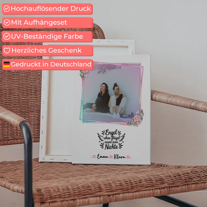 Leinwand Wandbild Bruder ist ein Engel Foto & Namen