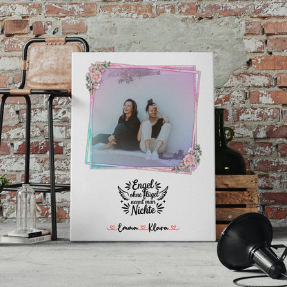 Leinwand Wandbild Bruder ist ein Engel Foto & Namen