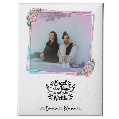 Leinwand Wandbild Bruder ist ein Engel Foto & Namen