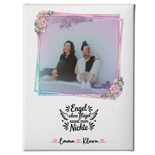 Leinwand Wandbild Bruder ist ein Engel Foto & Namen