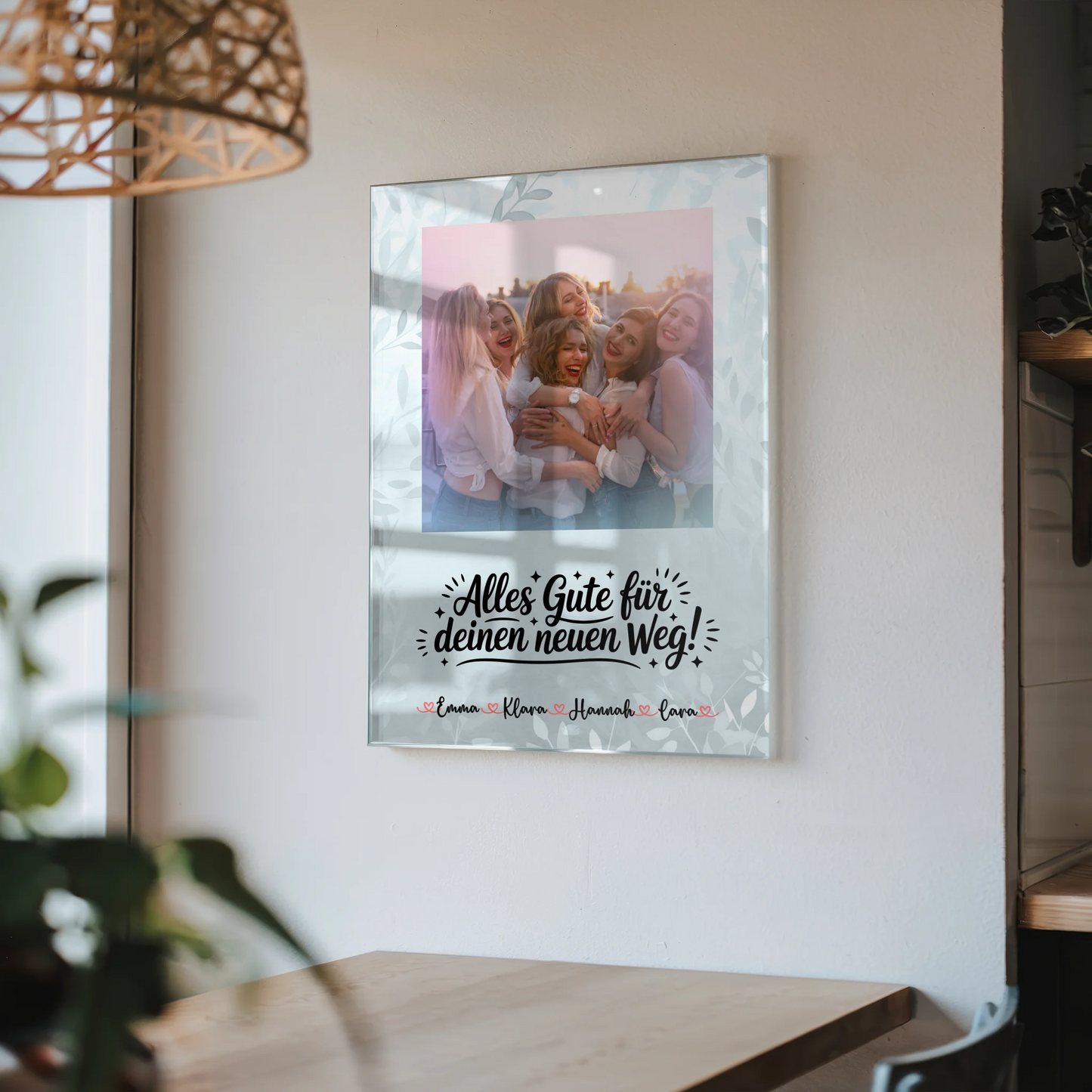 Personalisiertes Acrylglas Wandbild Kollegin Alles Gute für deinen Weg mit Foto & Namen