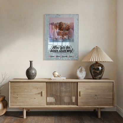 Personalisiertes Acrylglas Wandbild Kollegin Alles Gute für deinen Weg mit Foto & Namen