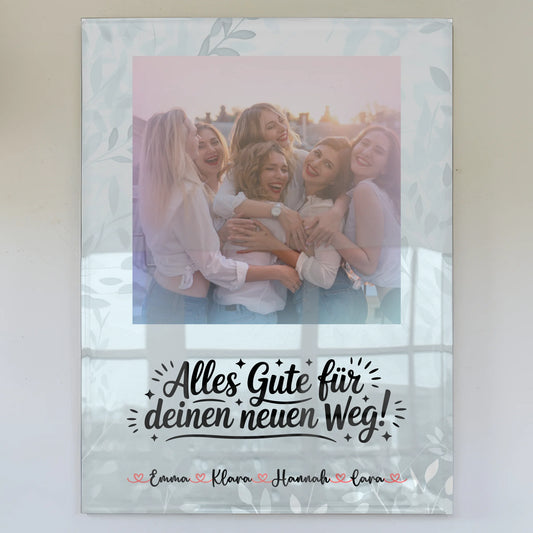Personalisiertes Acrylglas Wandbild Kollegin Alles Gute für deinen Weg mit Foto & Namen