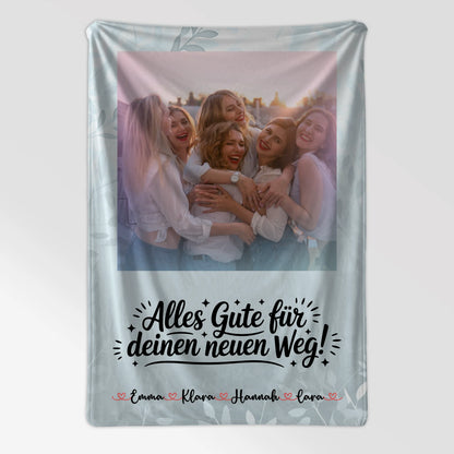 Kuscheldecke Mit Namen Und Motiv mit Foto & eigenem Spruch für Kollegin