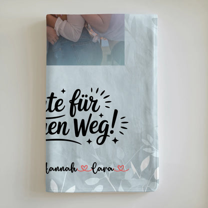 Kuscheldecke Mit Namen Und Motiv mit Foto & eigenem Spruch für Kollegin