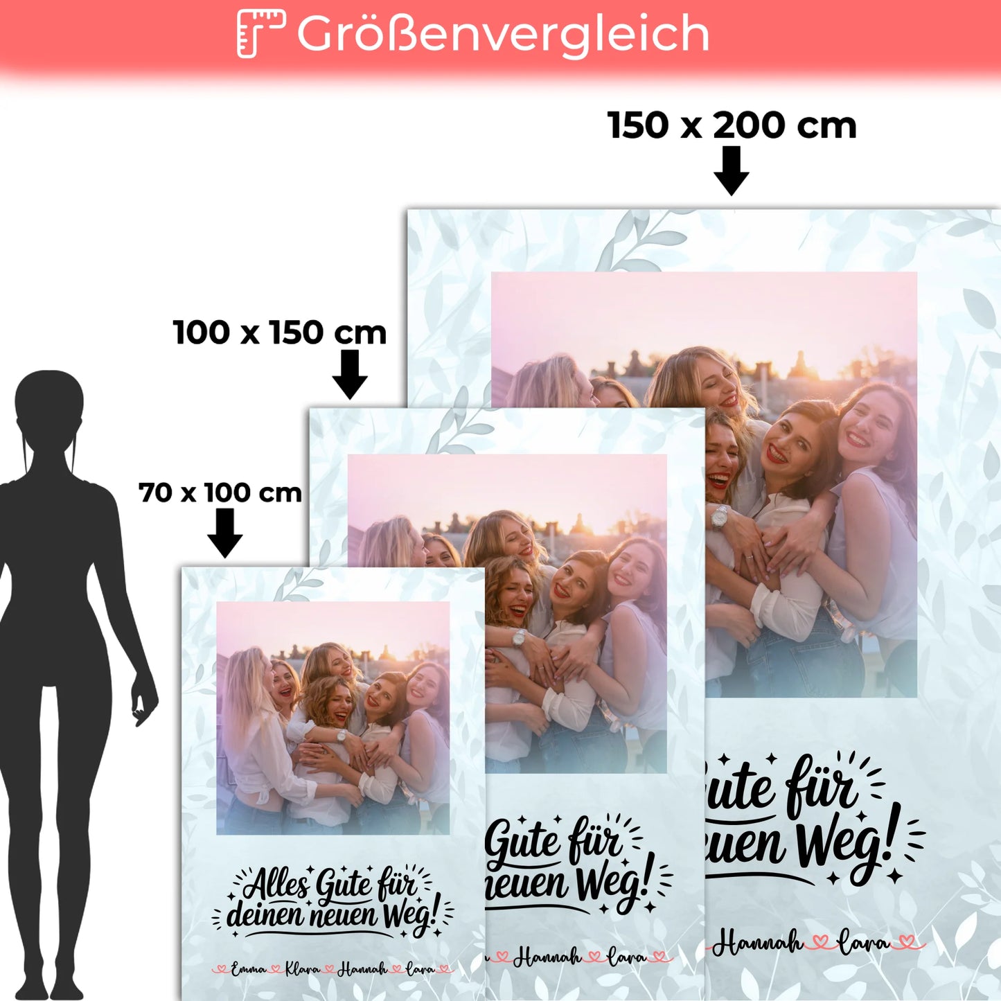 Kuscheldecke Mit Namen Und Motiv mit Foto & eigenem Spruch für Kollegin