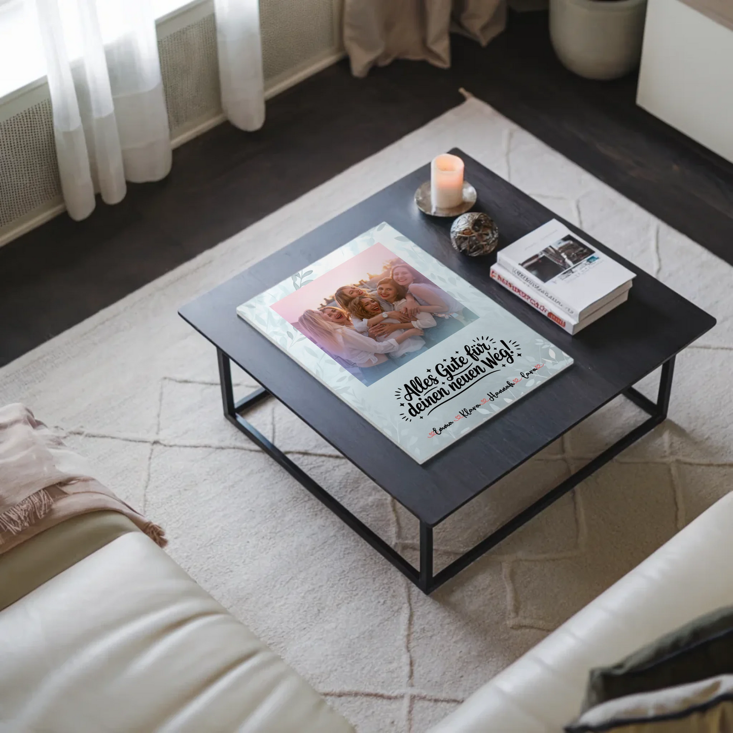 Magnetisches Fotoboard Wandbild Mit Foto, Namen und Wunschtext Alles Gute für deinen Weg