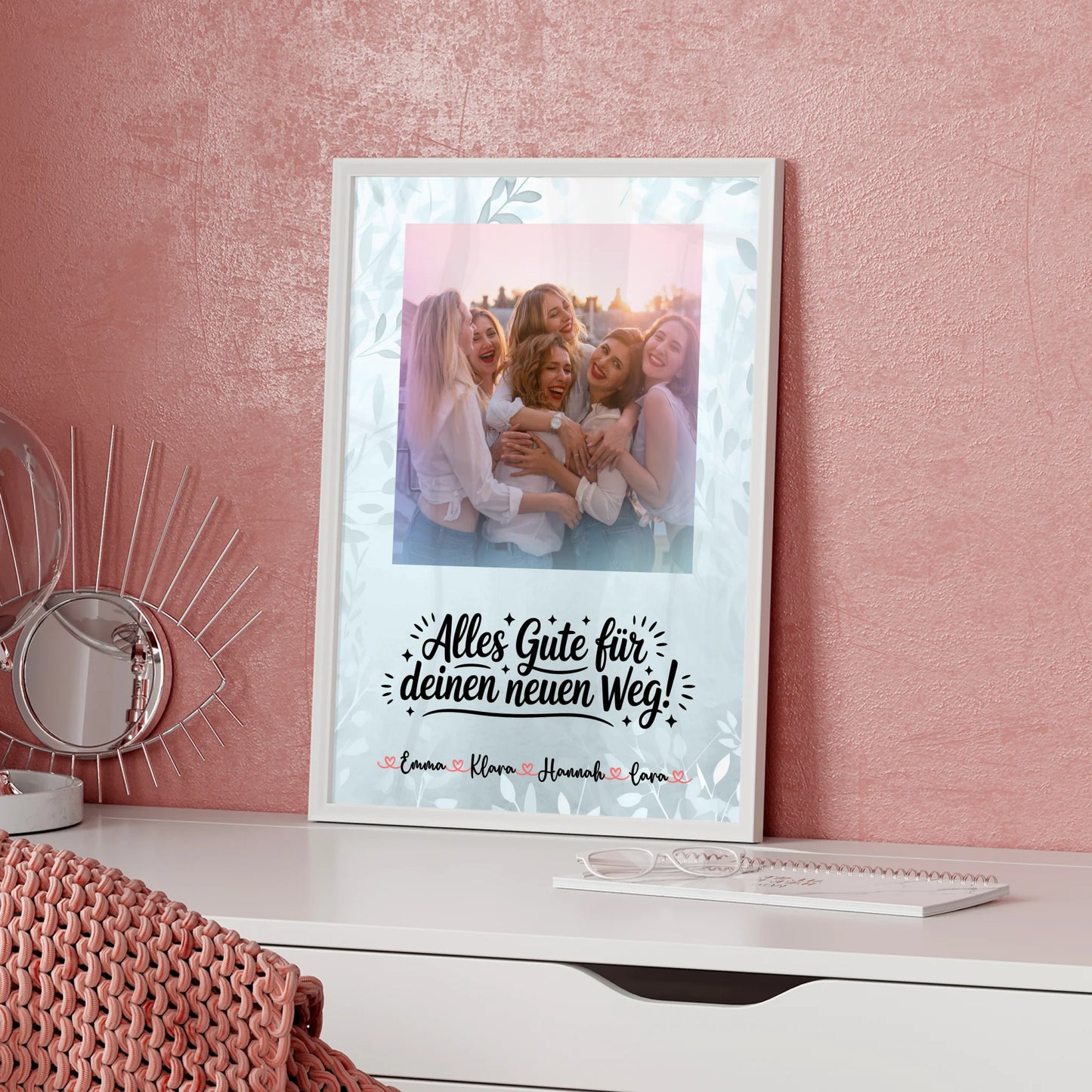 Team Abschied Poster mit Foto, Namen & eigenem Spruch Alles Gute für deinen neuen Weg