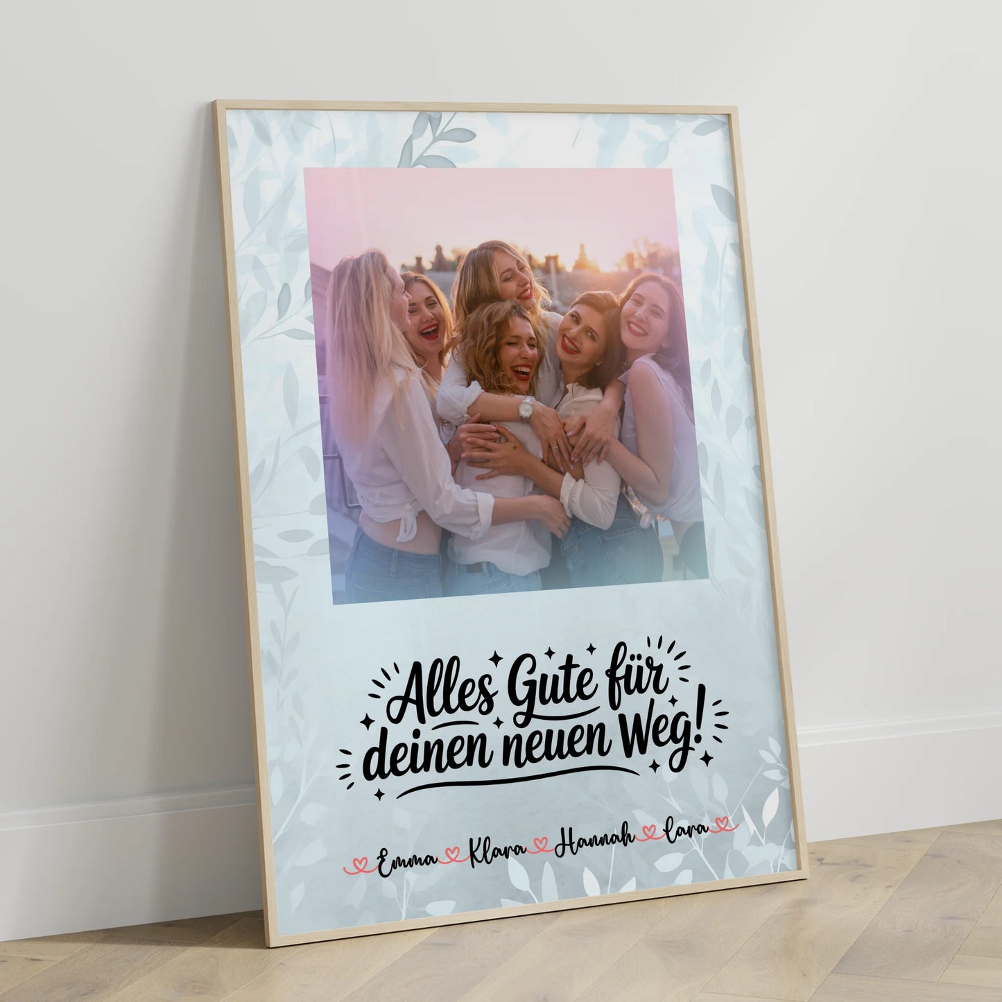 Team Abschied Poster mit Foto, Namen & eigenem Spruch Alles Gute für deinen neuen Weg