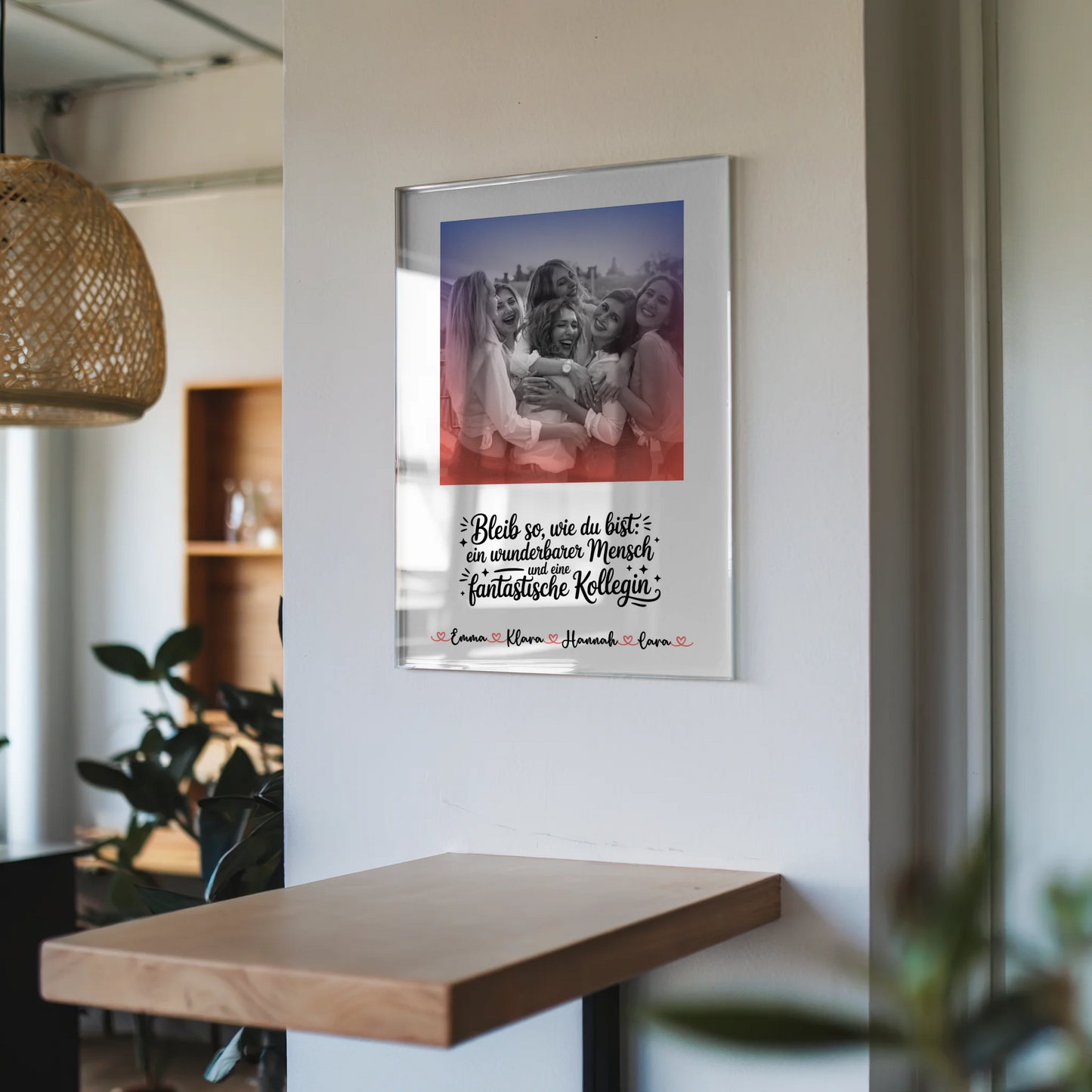 Acrylglas Mit Foto - Fantastische Kollegin mit Namen Foto Black & White Wunschtext