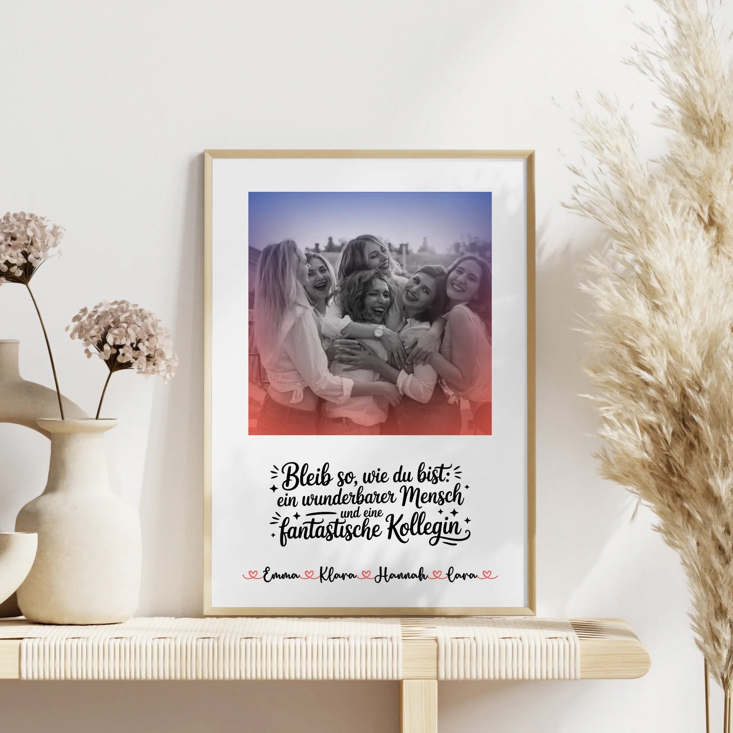 Team Abschied Poster Fantastische Kollegin mit Namen, Foto & Black & White mit Spruch