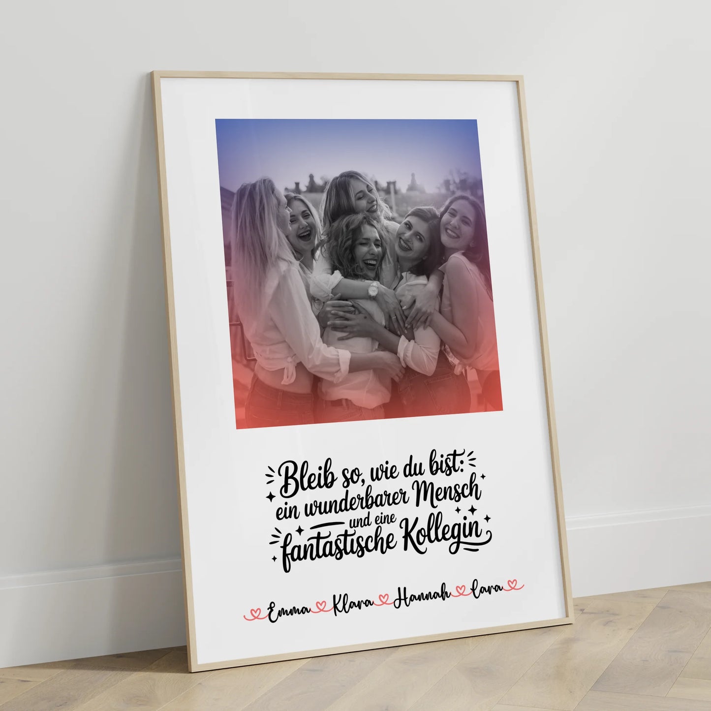 Team Abschied Poster Fantastische Kollegin mit Namen, Foto & Black & White mit Spruch