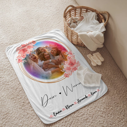 Personalisierte Decke Mit Namen Mit Foto & Wunschtext für Kollegin