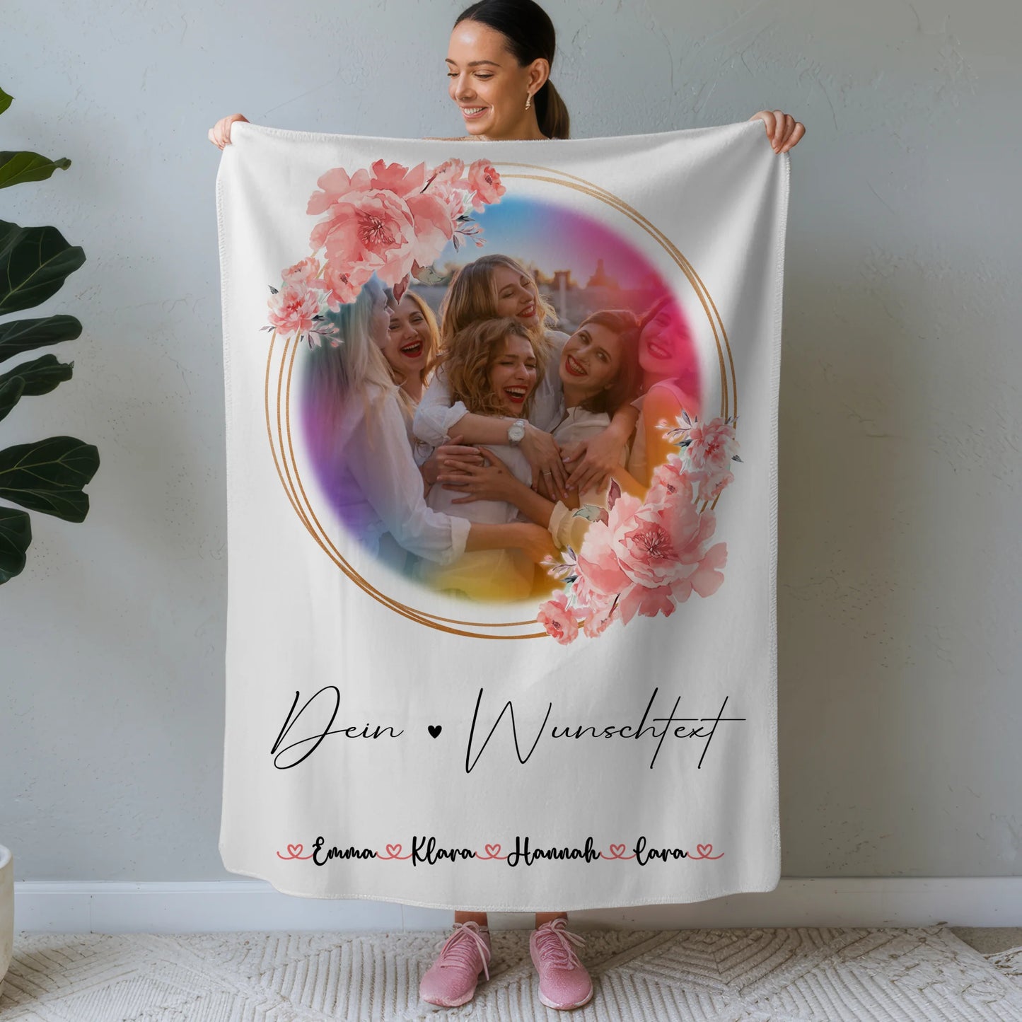Personalisierte Decke Mit Namen Mit Foto & Wunschtext für Kollegin