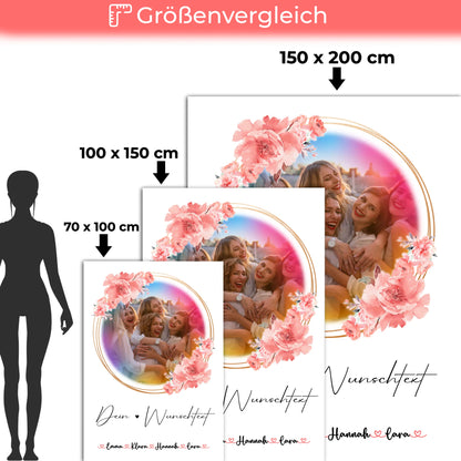 Personalisierte Decke Mit Namen Mit Foto & Wunschtext für Kollegin