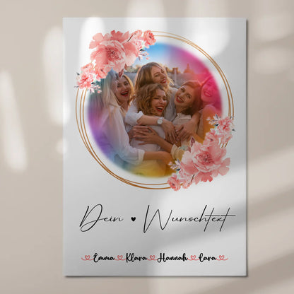 Fotoboard Poster Mit Magnet Mit Foto, Namen & Wunschtext für Kollegin