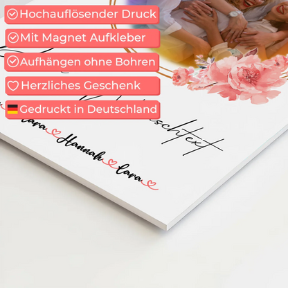 Fotoboard Poster Mit Magnet Mit Foto, Namen & Wunschtext für Kollegin