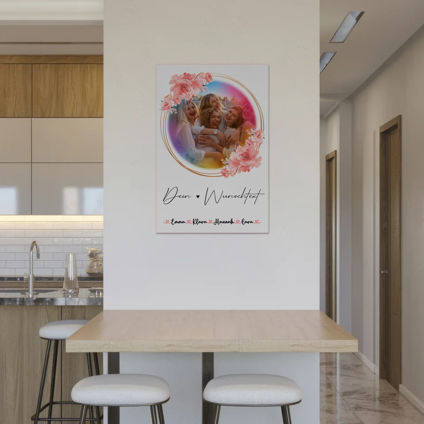 Fotoboard Poster Mit Magnet Mit Foto, Namen & Wunschtext für Kollegin