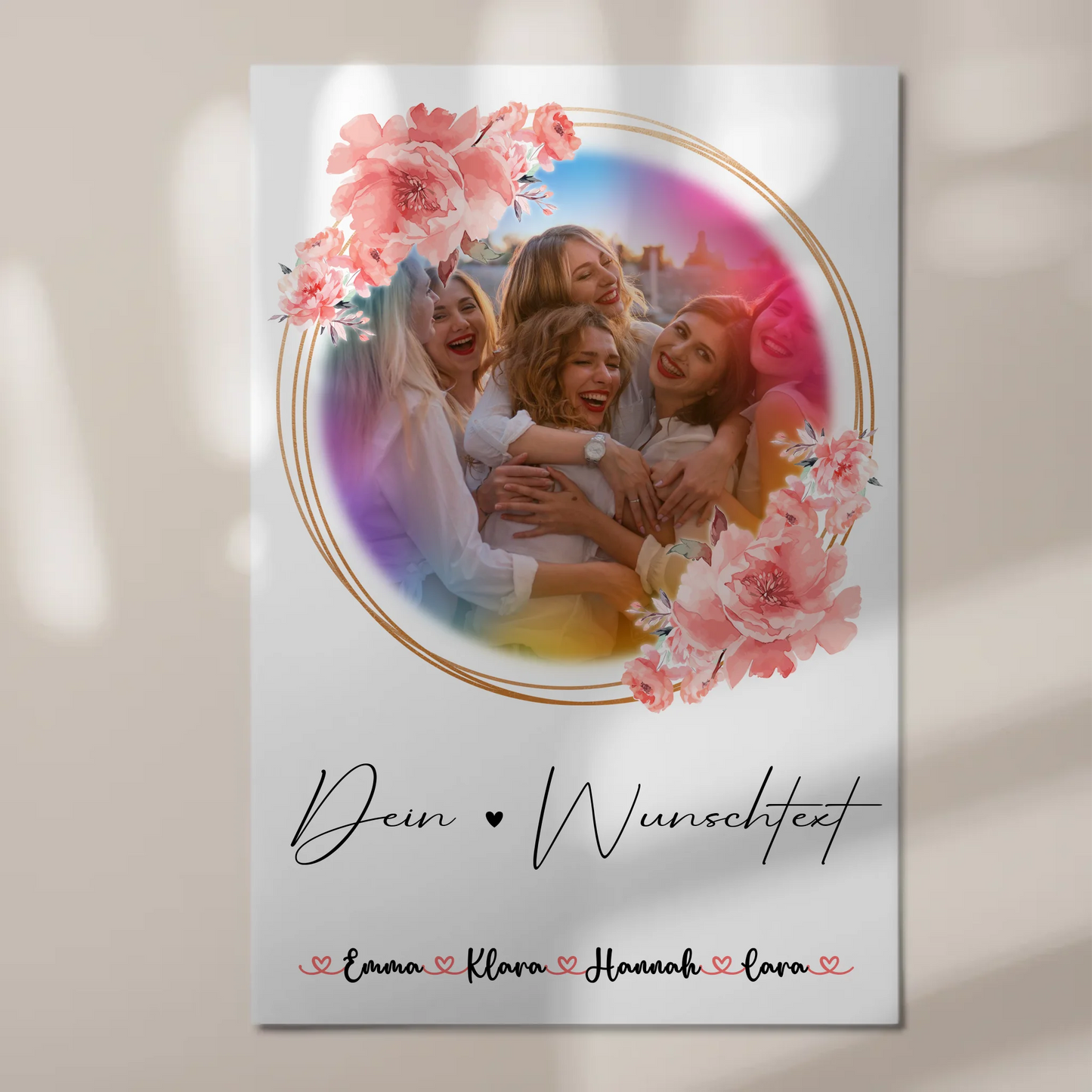 Fotoboard Poster Mit Magnet Mit Foto, Namen & Wunschtext für Kollegin