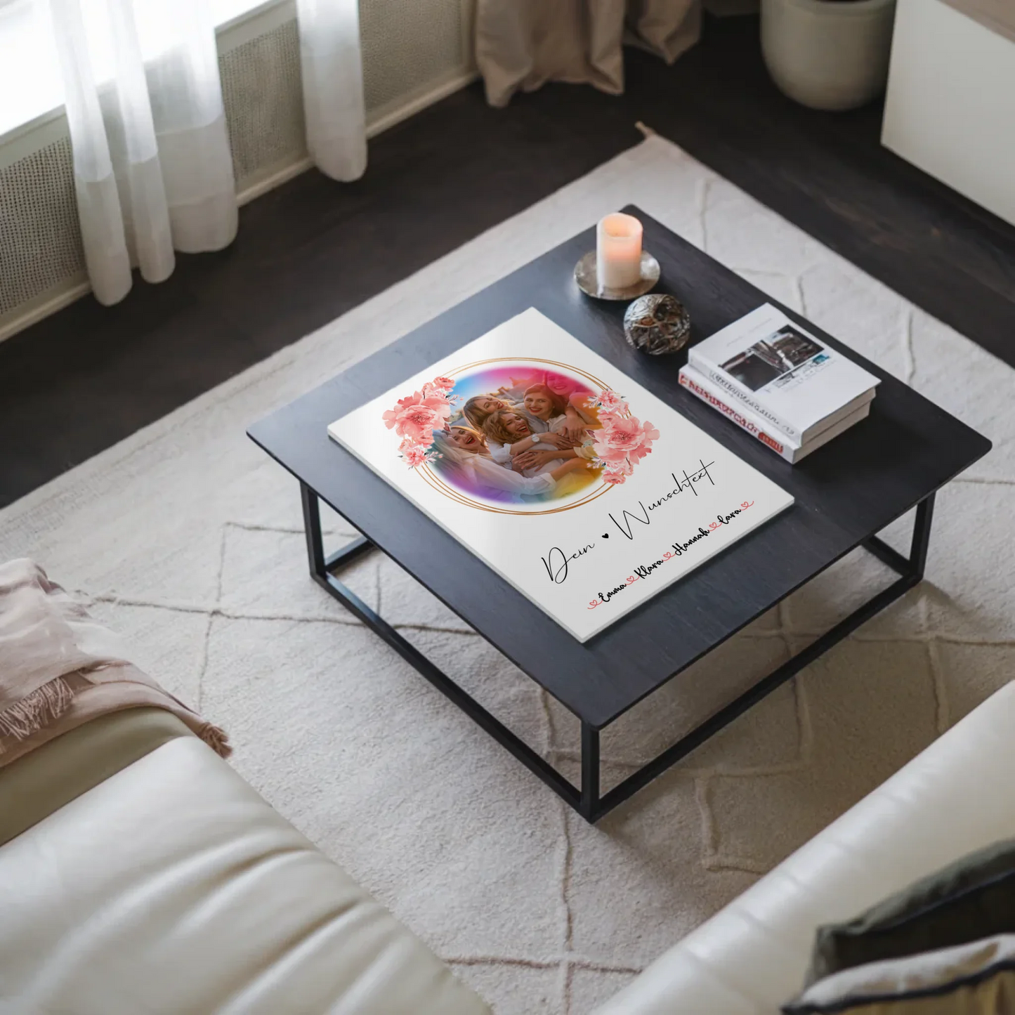 Fotoboard Poster Mit Magnet Mit Foto, Namen & Wunschtext für Kollegin