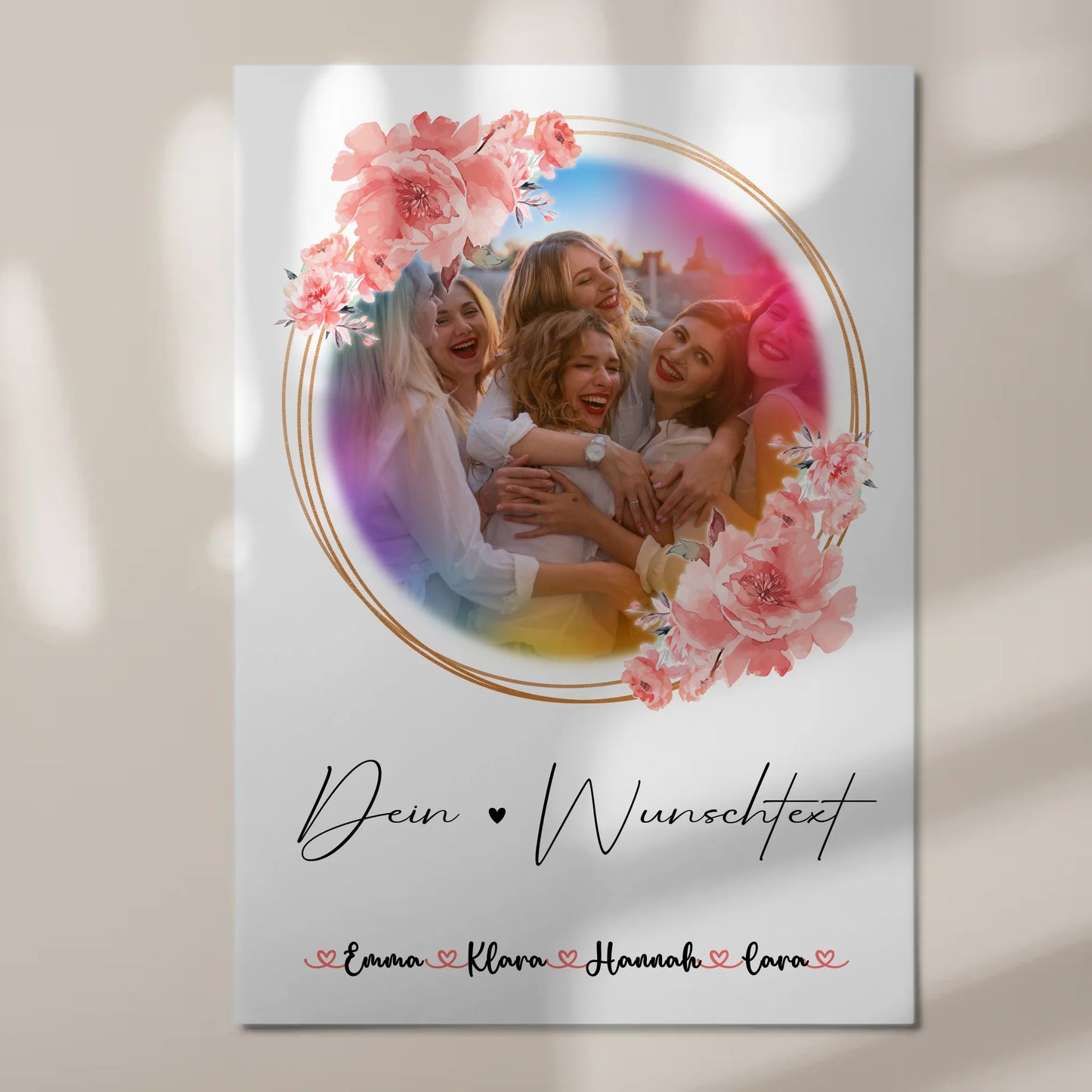 Fotoboard Poster Mit Magnet Mit Foto, Namen & Wunschtext für Kollegin