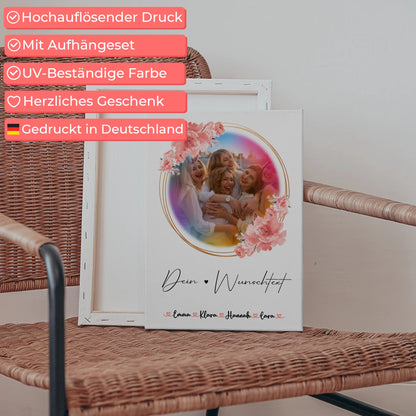 Leinwand Bild personalisiert mit Foto, Namen & Wunschtext für Kollegin
