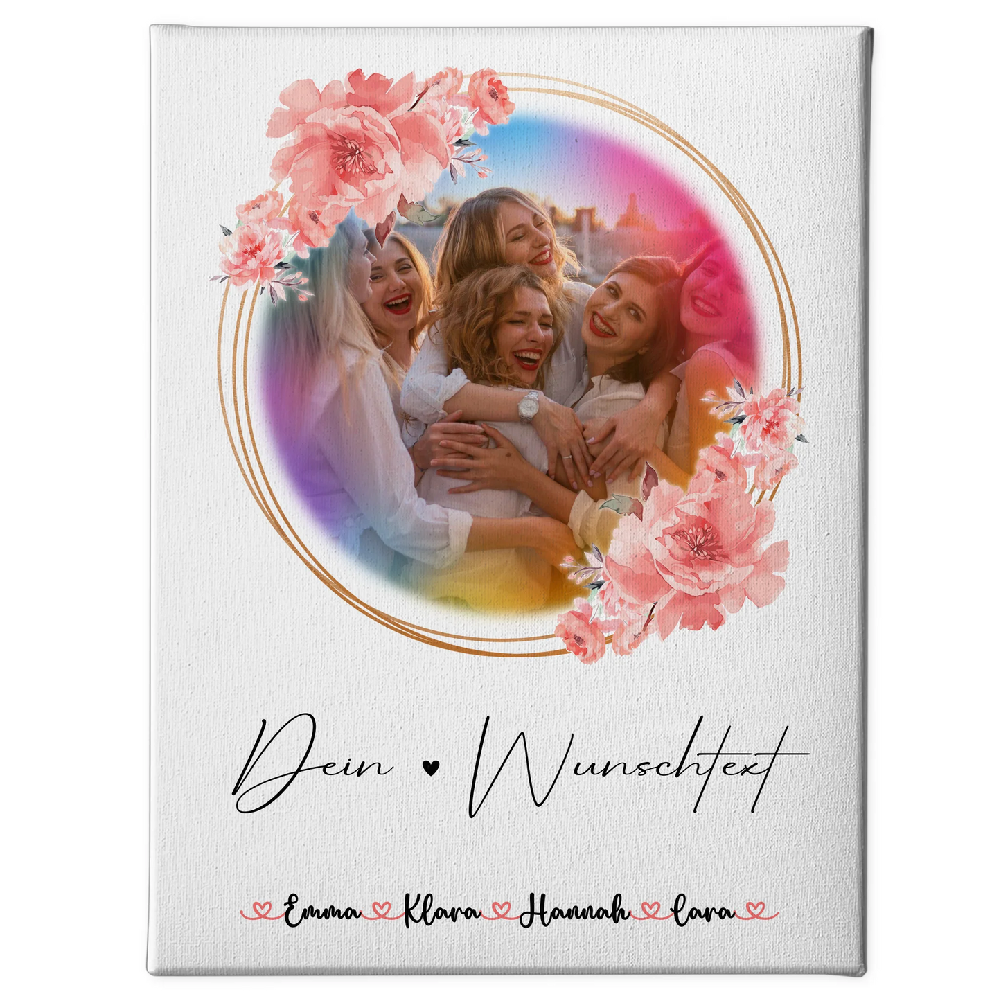 Leinwand Bild personalisiert mit Foto, Namen & Wunschtext für Kollegin