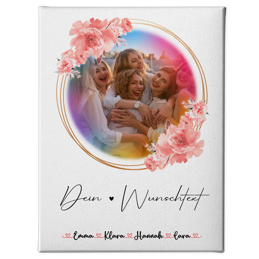 Leinwand Bild personalisiert mit Foto, Namen & Wunschtext für Kollegin