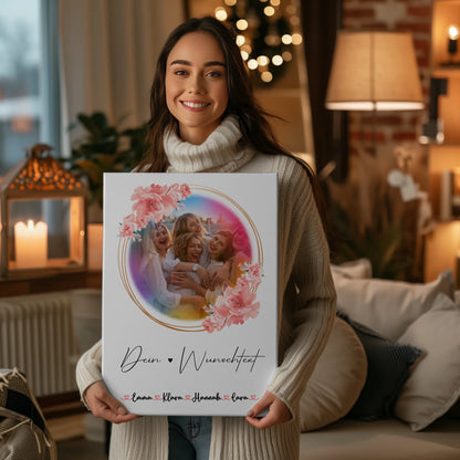 Leinwand Bild personalisiert mit Foto, Namen & Wunschtext für Kollegin