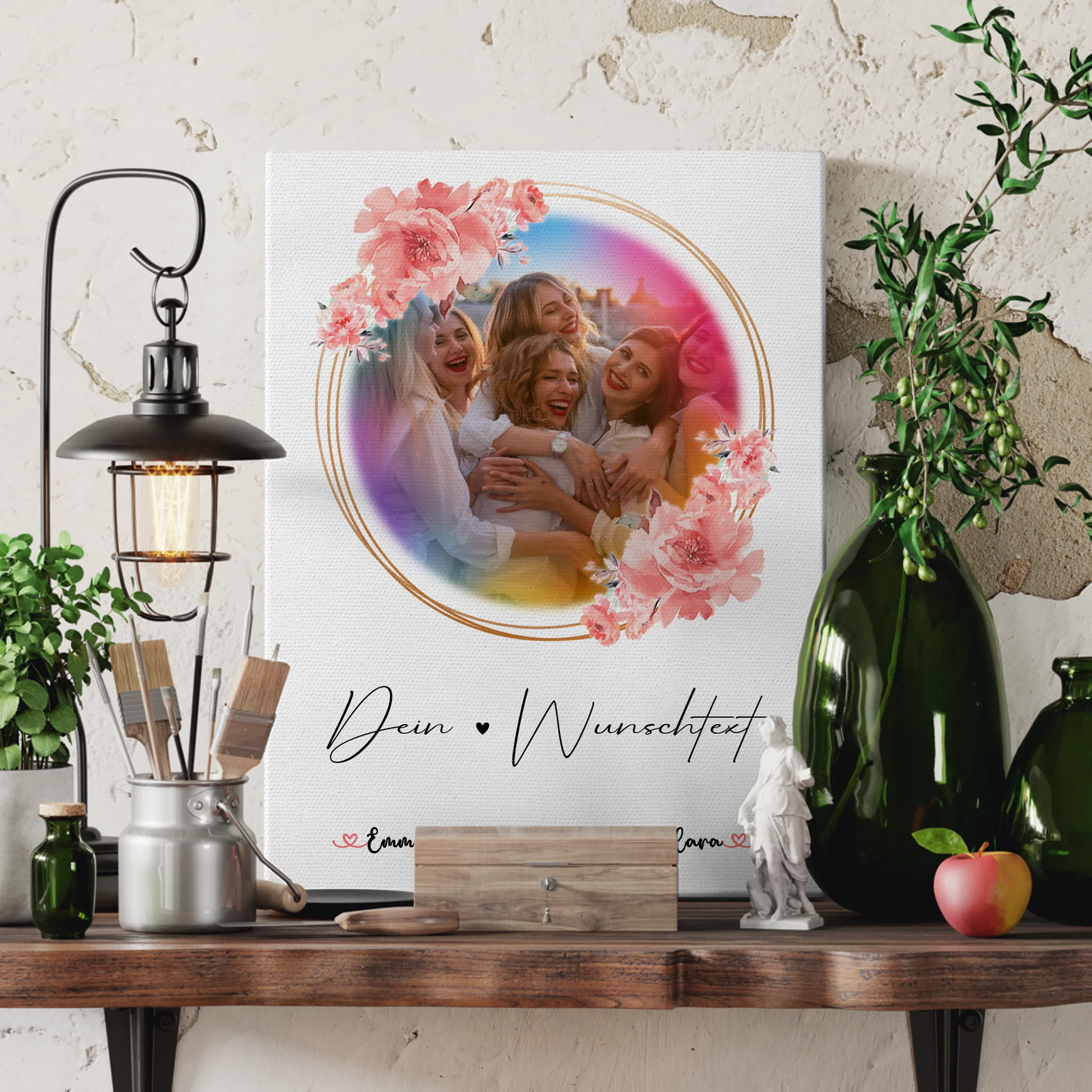 Leinwand Bild personalisiert mit Foto, Namen & Wunschtext für Kollegin