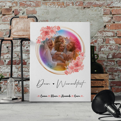 Leinwand Bild personalisiert mit Foto, Namen & Wunschtext für Kollegin