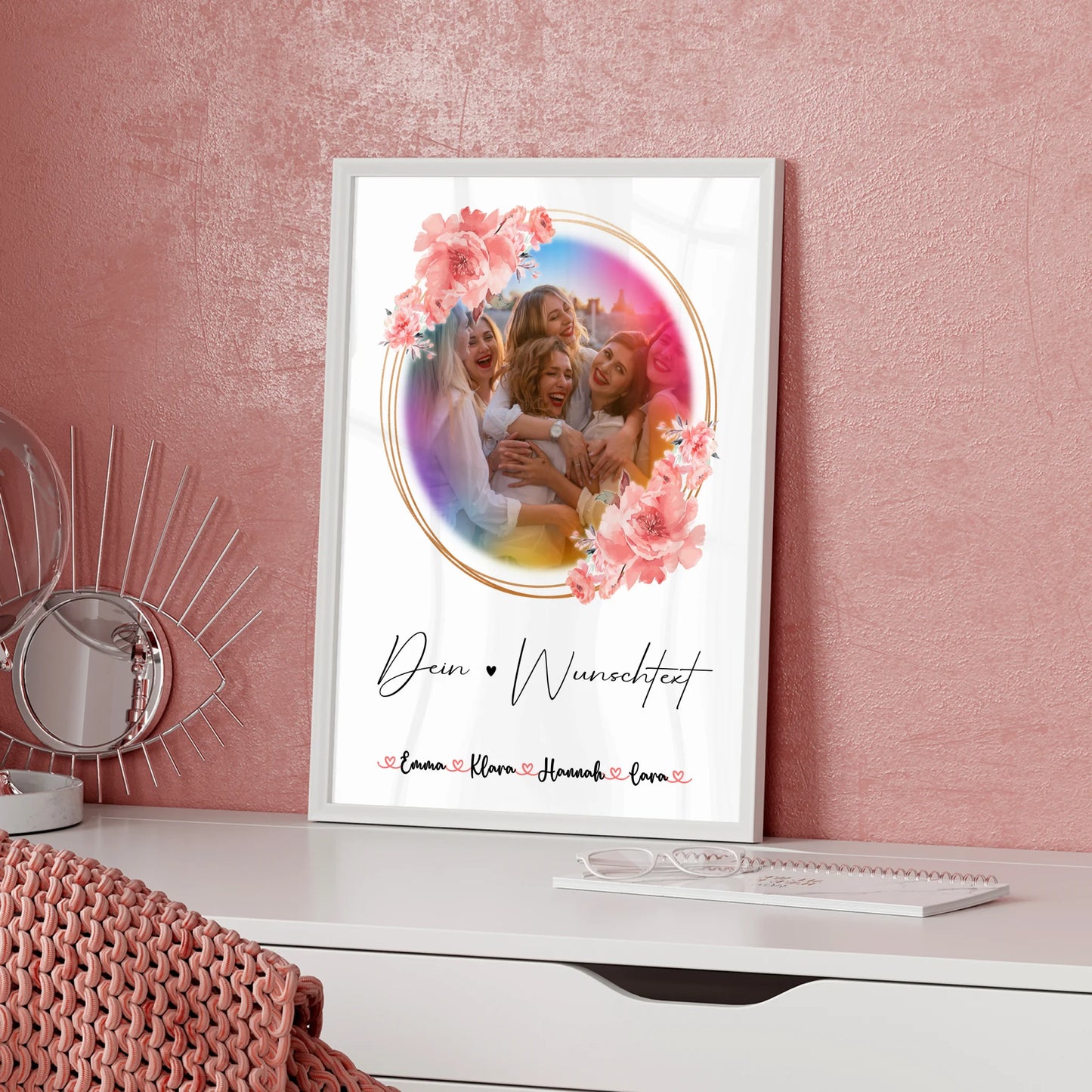 Abschied Kollegin Poster mit Foto, Namen & Wunschtext personalisiert