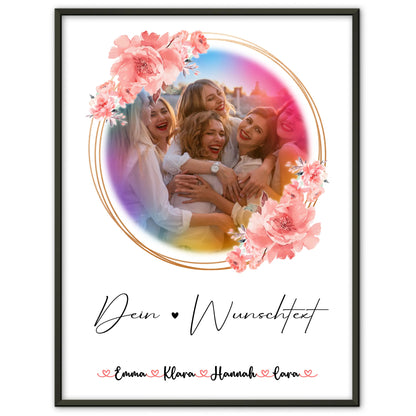 Abschied Kollegin Poster mit Foto, Namen & Wunschtext personalisiert