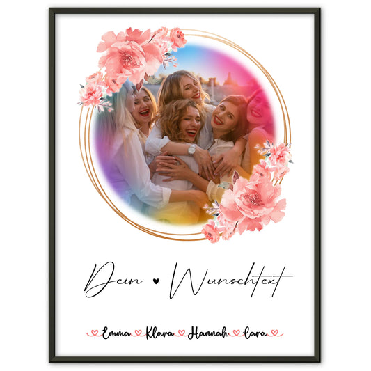 Abschied Kollegin Poster mit Foto, Namen & Wunschtext personalisiert