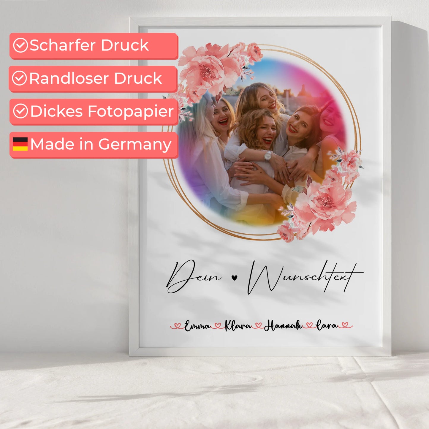 Abschied Kollegin Poster mit Foto, Namen & Wunschtext personalisiert