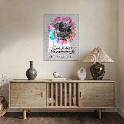 Foto Acrylglas Danke für die gute Zusammenarbeit Kollegin mit Namen