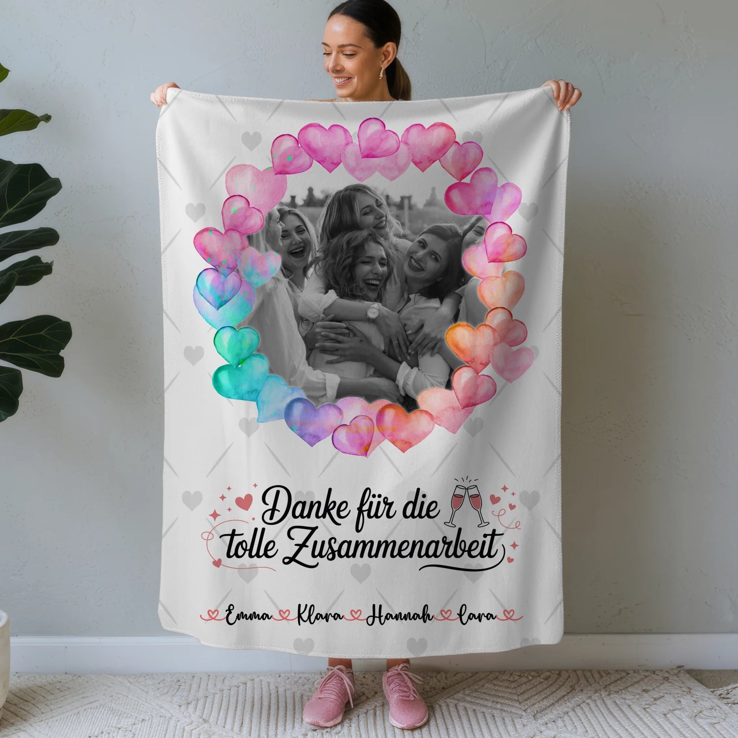 Decke Mit Namen - Danke für die gute Zusammenarbeit Kollegin Foto