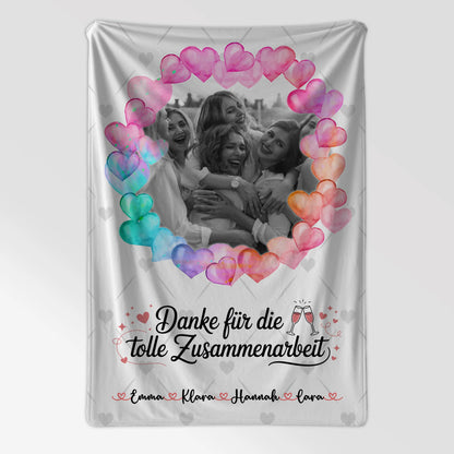 Decke Mit Namen - Danke für die gute Zusammenarbeit Kollegin Foto