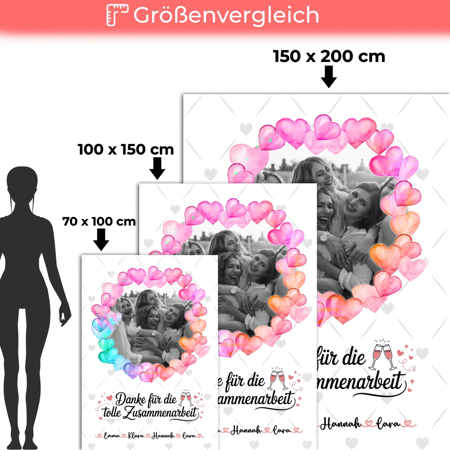 Decke Mit Namen - Danke für die gute Zusammenarbeit Kollegin Foto