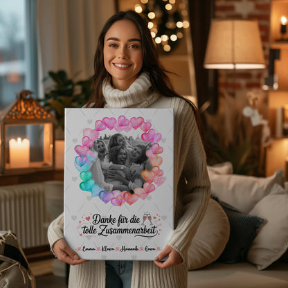 Leinwand Collagen Erstellen mit Namen Foto Danke Kollegin