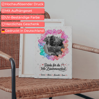 Leinwand Collagen Erstellen mit Namen Foto Danke Kollegin