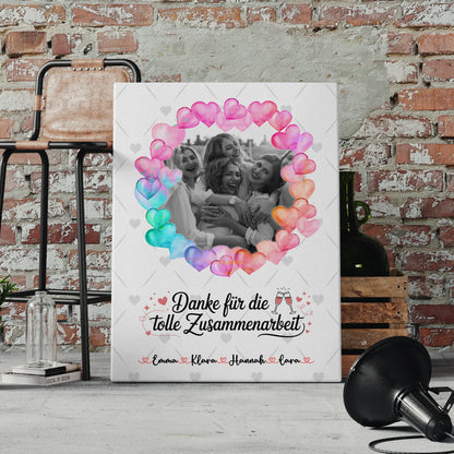 Leinwand Collagen Erstellen mit Namen Foto Danke Kollegin