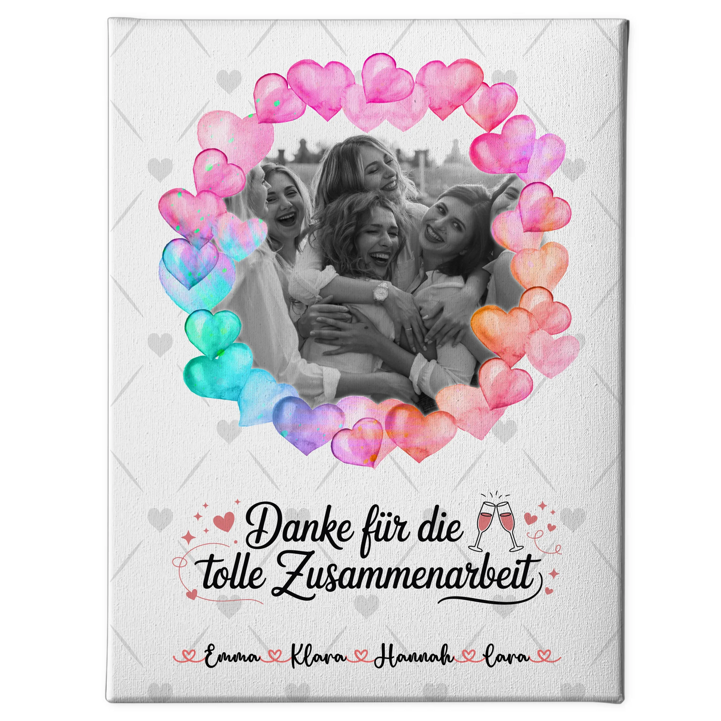 Leinwand Collagen Erstellen mit Namen Foto Danke Kollegin