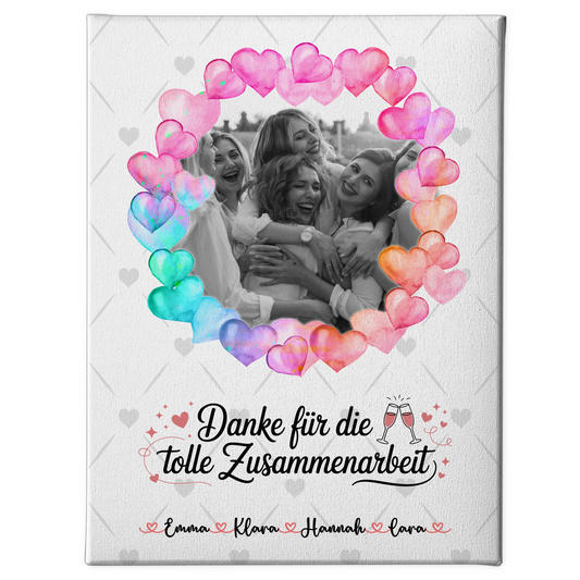 Leinwand Collagen Erstellen mit Namen Foto Danke Kollegin