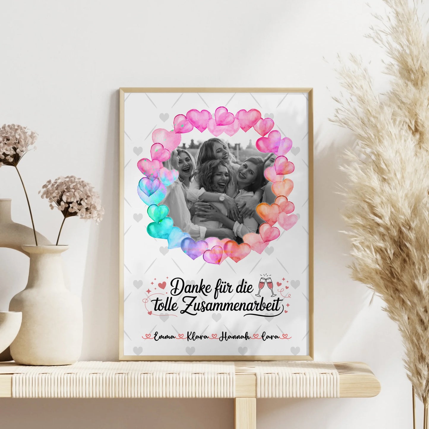 Kollegin Poster Abschied mit Foto, Namen und Wunschtext