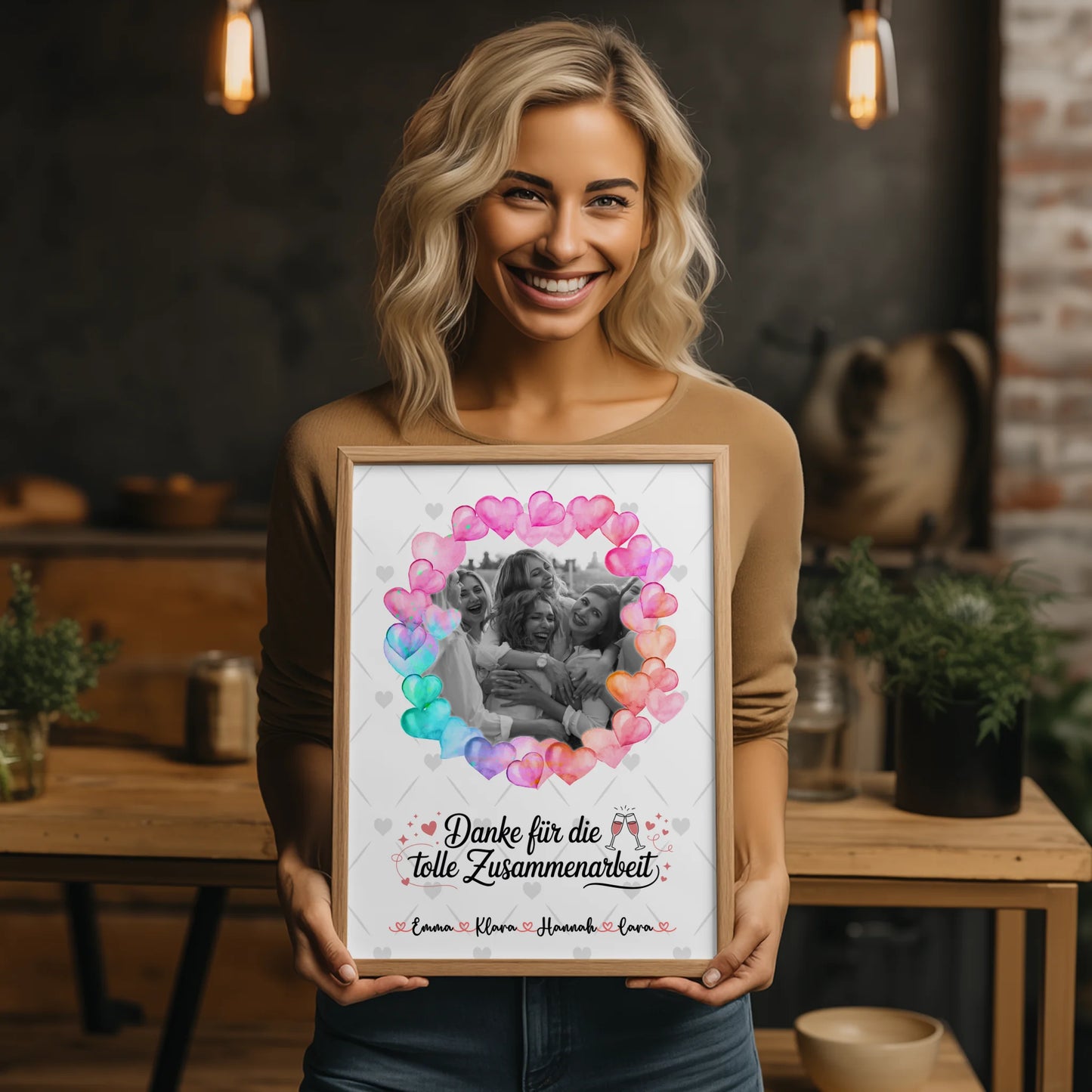 Kollegin Poster Abschied mit Foto, Namen und Wunschtext