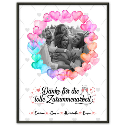 Kollegin Poster Abschied mit Foto, Namen und Wunschtext